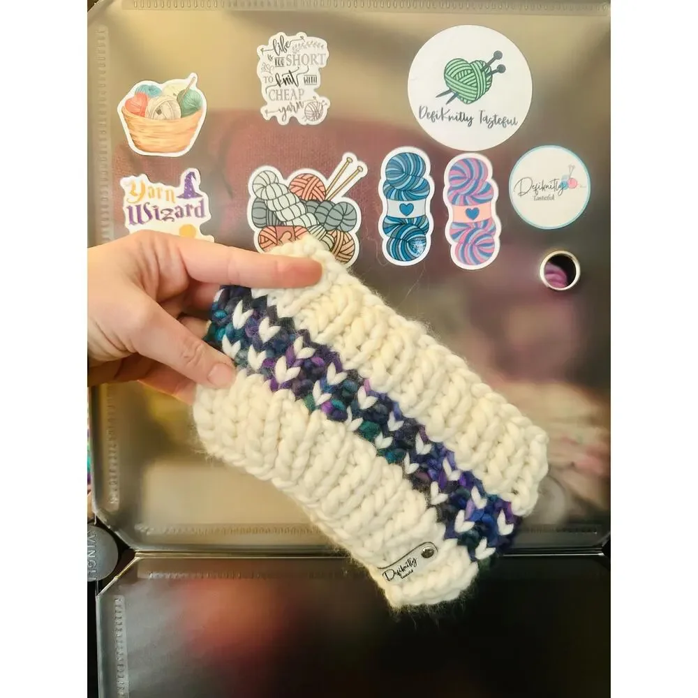 Hand Knit Into Your Heart Merino Wool Headband - Winter Ear Warmer